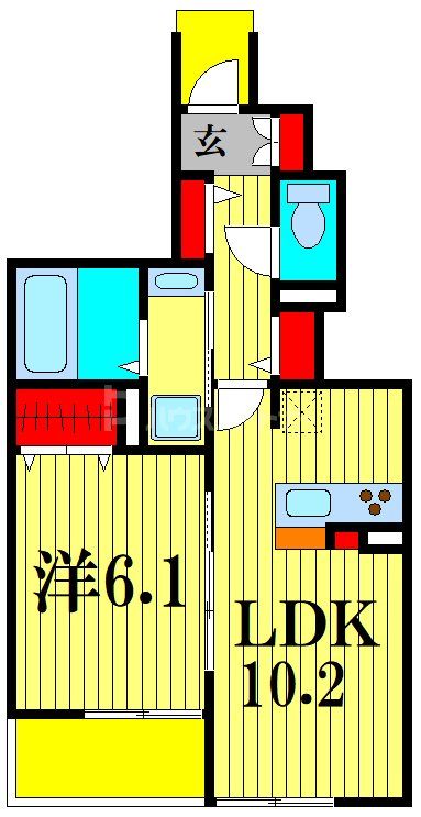 松戸市八ケ崎のアパートの間取り