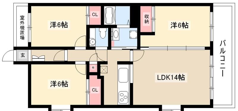 【ビラ三秀山中の間取り】