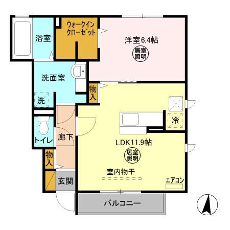 スカイブルー Iの間取り