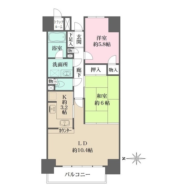 藤和シティホームズ鎌倉山崎の間取り