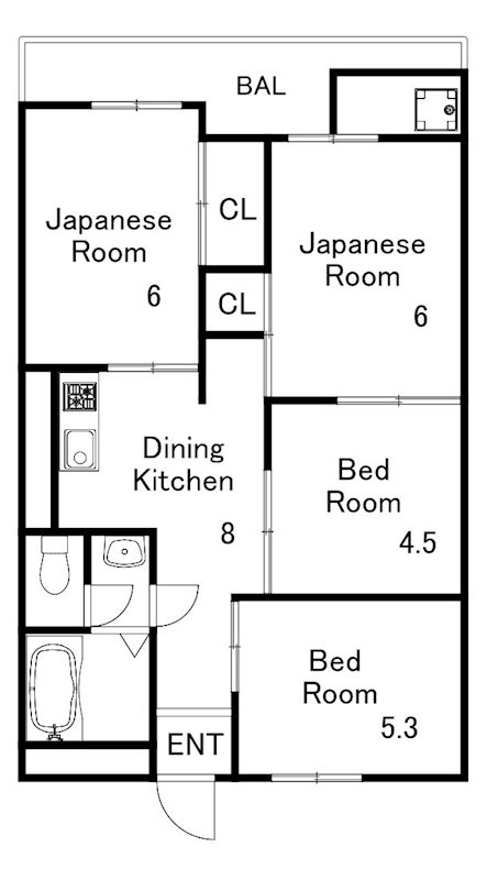 【南あわじ市榎列小榎列のマンションの間取り】