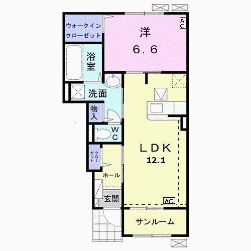 【岐阜市柳津町上佐波西のアパートの間取り】