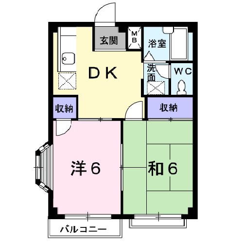 稲敷郡阿見町岡崎のアパートの間取り