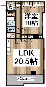 渋谷区代々木のマンションの間取り