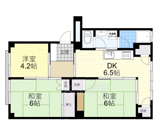 箕面市船場西のマンションの間取り