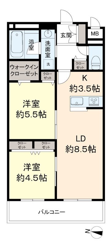 京王ラフィネ橋本テラスの間取り