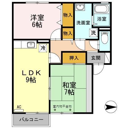 セジュール新横江の間取り