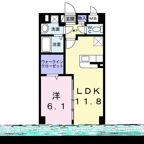 Ｍ’ｓファミーユ泉崎の間取り