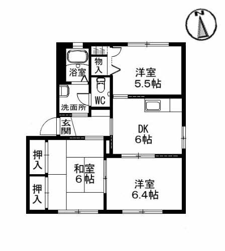 【バリュージュ生石　Ａ棟の間取り】