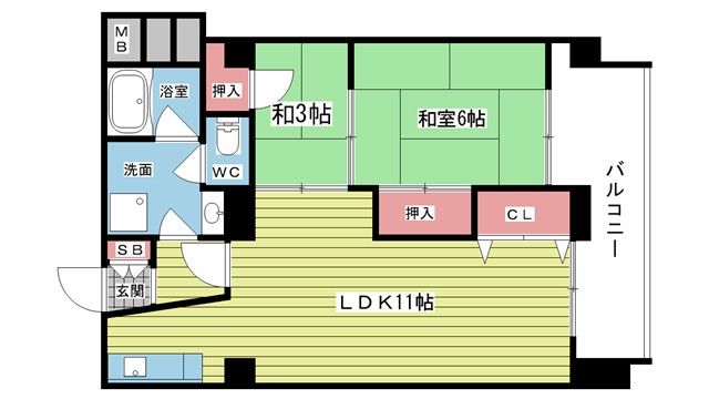 豊中グランドハイツの間取り