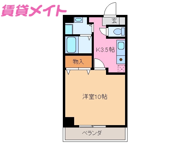 津市羽所町のマンションの間取り