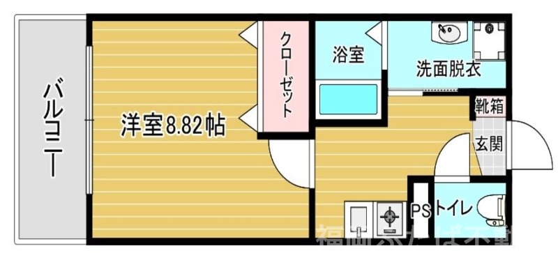 筑紫野市大字永岡のマンションの間取り