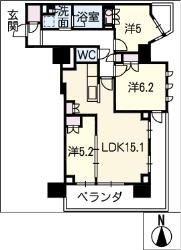 プラウドタワー名古屋丸の内の間取り