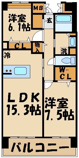 ロイヤルパークス若葉台の間取り