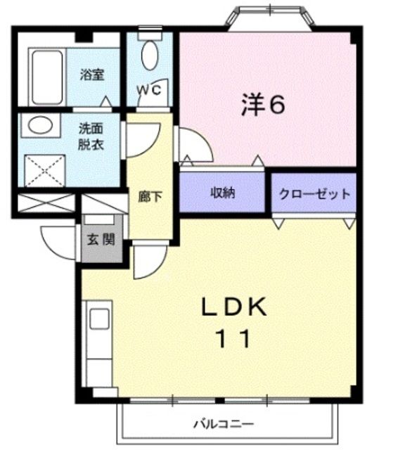 比企郡滑川町大字月輪のアパートの間取り