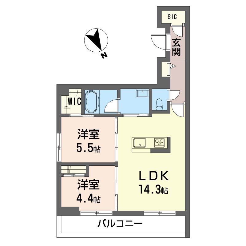 シティホームズXの間取り