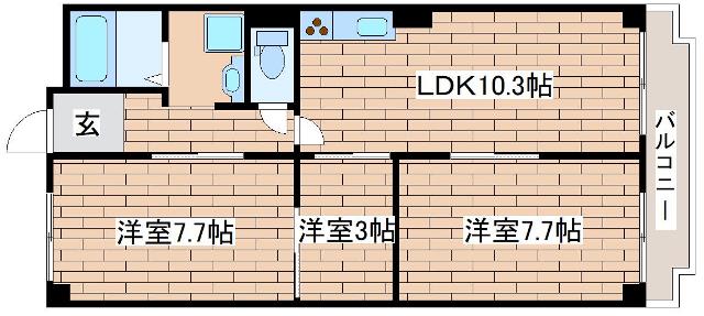 ハウゼケイ魚崎の間取り