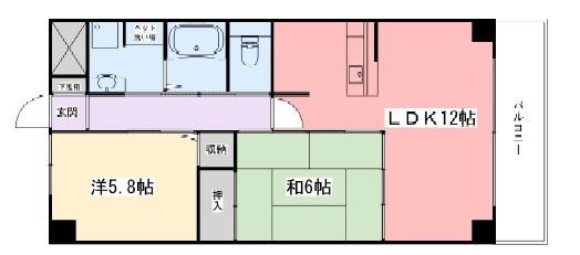 高岡中村コーポパートIIの間取り