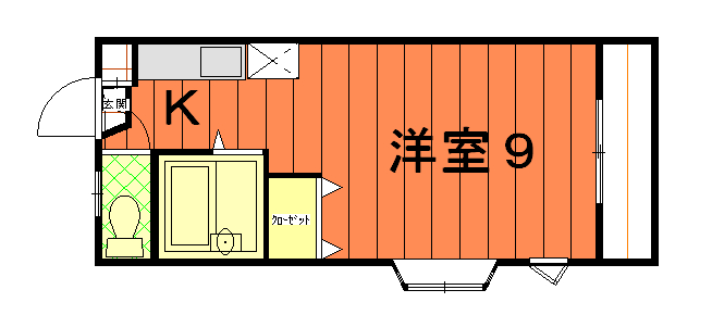 鹿児島市下荒田のマンションの間取り