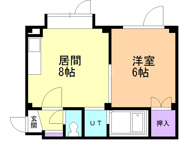 札幌市北区北三十八条西のマンションの間取り