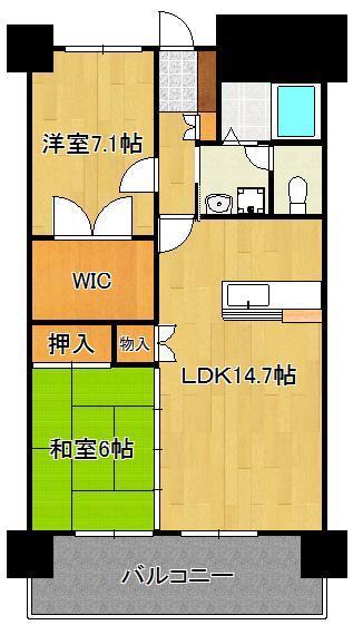 シャトレ大手町Ｎ棟の間取り