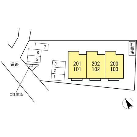 八王子市中野町のアパートの建物外観