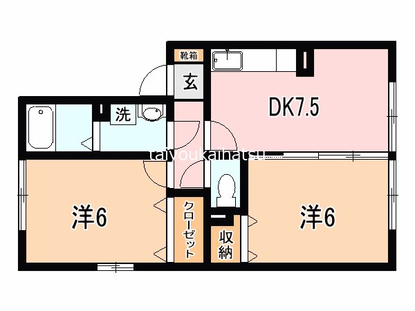 サンガイア　Ａ棟の間取り