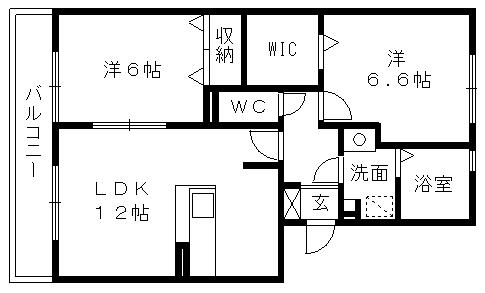 シェーンヴェルデＢの間取り