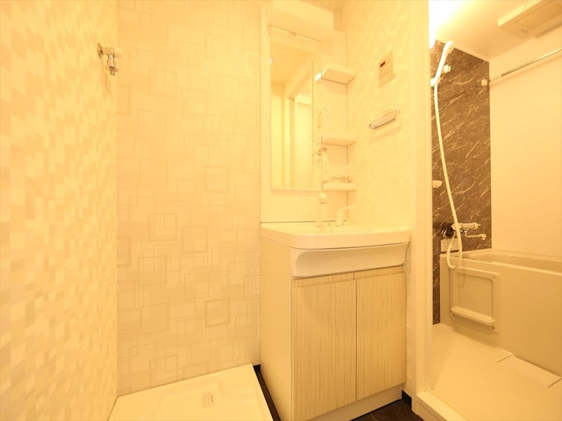 洗面設備　脱衣所　独立洗面台（シャンプードレッサー付）