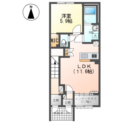 南京終7丁目アパート新築工事の間取り写真
