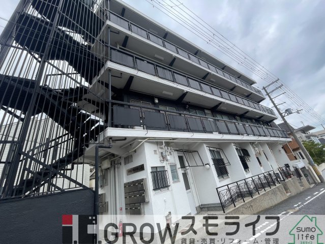 阪急神戸線 六甲駅 徒歩9分 4階建 築56年の外観写真