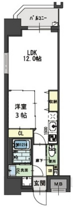 ラ・フォルム本町WESTの間取り写真