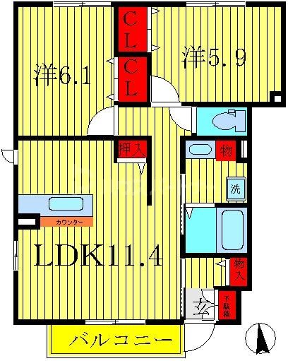 グレイスヒルの間取り写真