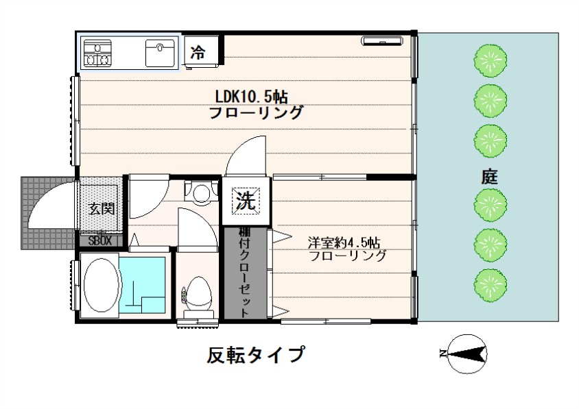 コーポ八坂103の間取り