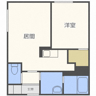 札幌市手稲区曙二条のマンションの間取り