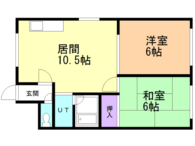 函館市旭町のマンションの間取り