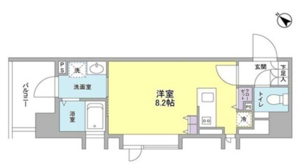 東京都中央区月島２（マンション）の賃貸物件の間取り