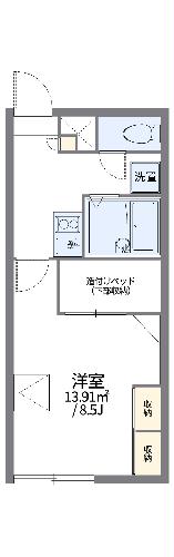 レオパレス西町北の間取り