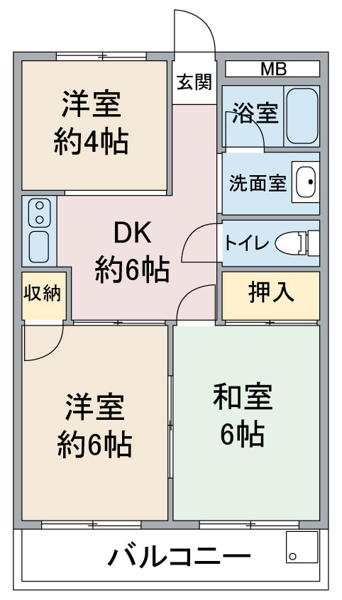 アベニュー下山の間取り