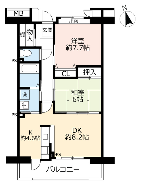 ＵＲアーバンラフレ虹ヶ丘中の間取り