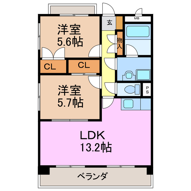 レージュグリーンの間取り