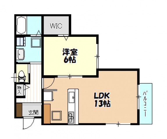 広島市安佐南区伴東のアパートの間取り