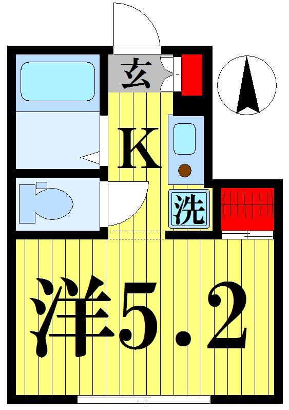 足立区西新井本町のアパートの間取り