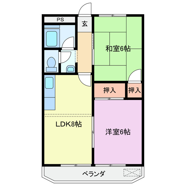 ローズハイツ伊坂屋の間取り