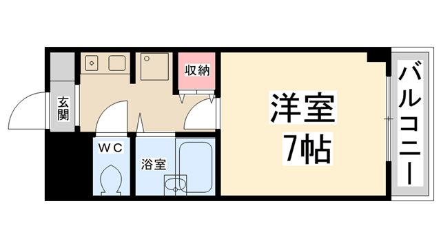 川西市火打のマンションの間取り