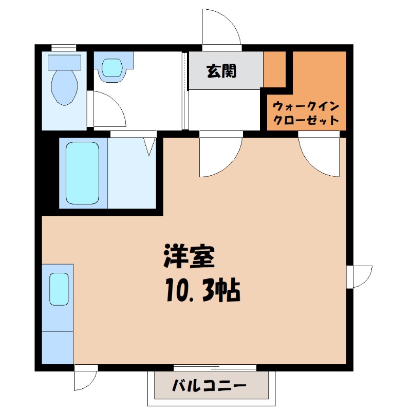 伊勢崎市西田町のアパートの間取り