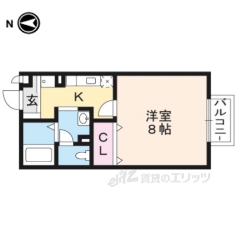 綾部市青野町のアパートの間取り