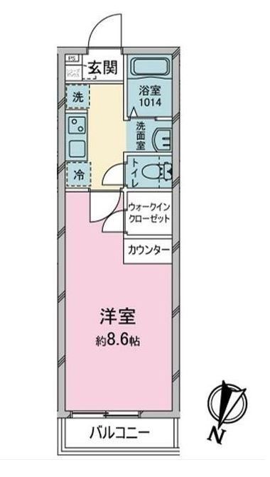 所沢市大字上安松のアパートの間取り