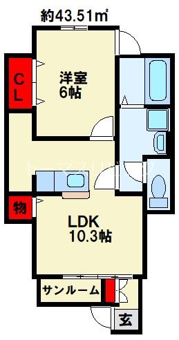 St.Heart小倉Nの間取り