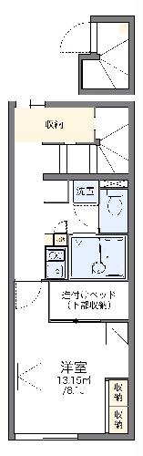 レオパレスサントエール富士塚の間取り